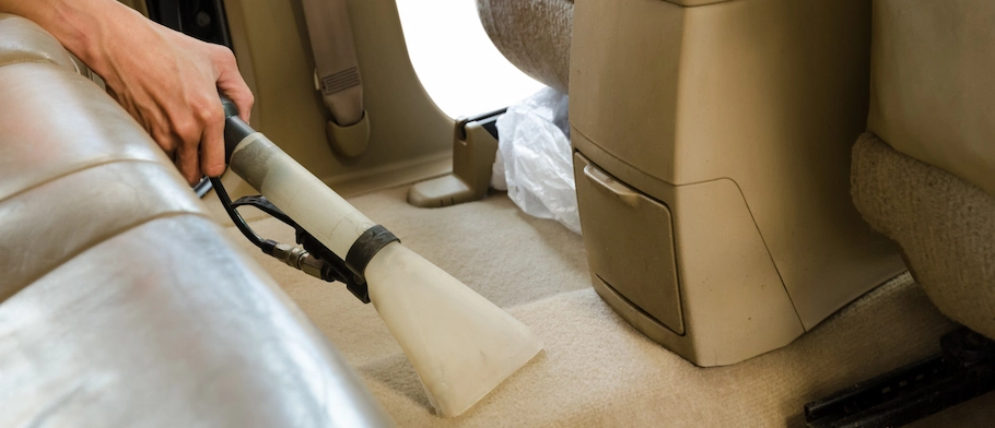 professional cleaning interior back seats carpet
